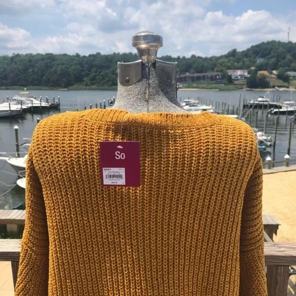 XL & XXL GOLD / YELLOW SOFT KNIT CREW NECK KNIT SWEATER!  NWT - Picture 8 of 10